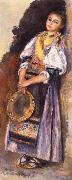 Pierre Auguste Renoir Italian woman witb Iambourine oil on canvas